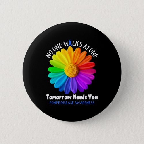 Pompe Disease Awareness No One Walks Alone Tomorro Button