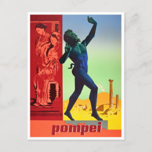 Pompei Italy vintage travel Postcard