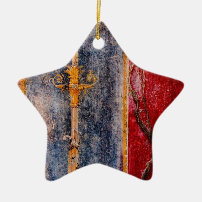 Pompeian Wall Painting Ceramic Ornament (Front)