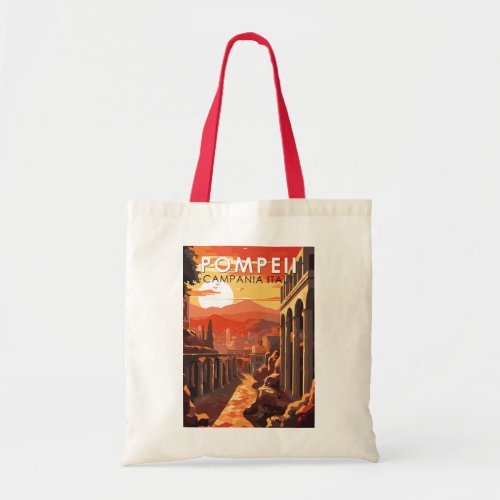Pompeii Campania Italy Travel Art Vintage Tote Bag