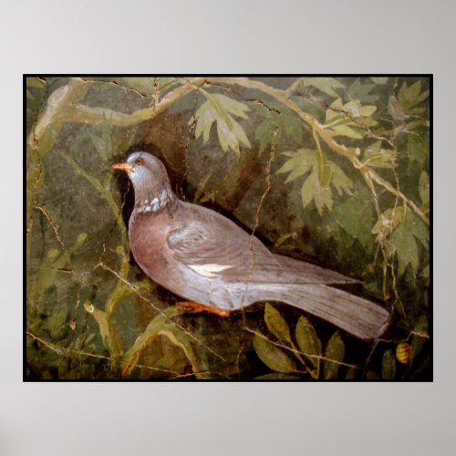 POMPEII COLLECTION  DOVE IN THE GARDEN POSTER