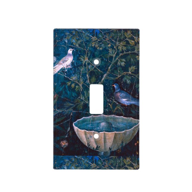 POMPEII COLLECTION / DOVES IN THE GARDEN LIGHT SWITCH COVER (Front)