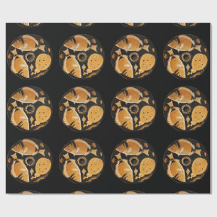 POMPEII COLLECTION / FISHES,OCEAN - SEA LIFE SCENE WRAPPING PAPER