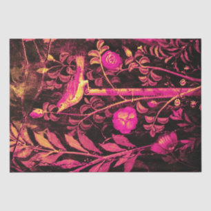 POMPEII COLLECTION NIGHTINGALE WITH ROSES Pink Tissue Paper