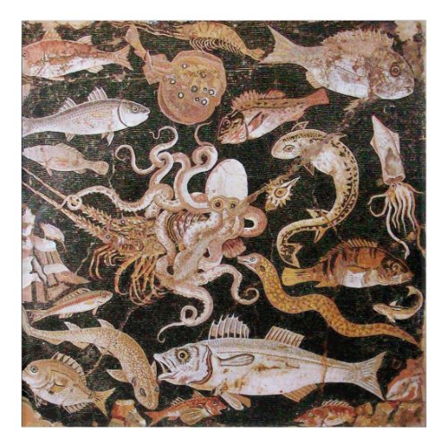 POMPEII COLLECTION  OCEAN _ SEA LIFE SCENE ACRYLIC PRINT