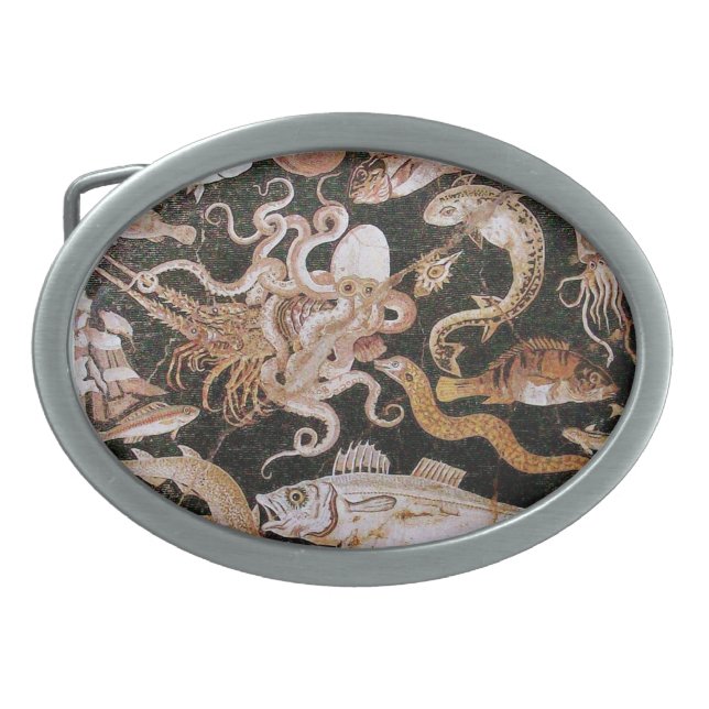 POMPEII COLLECTION / OCEAN - SEA LIFE SCENE BELT BUCKLE (Front)