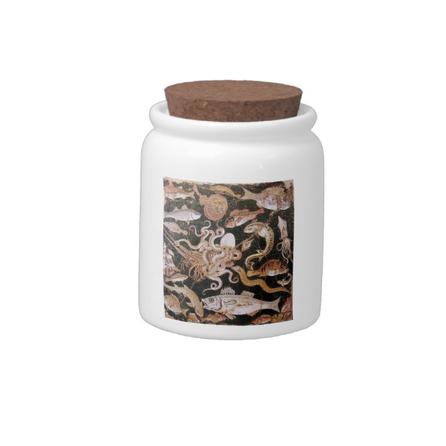 POMPEII COLLECTION / OCEAN - SEA LIFE SCENE CANDY JAR (Left)