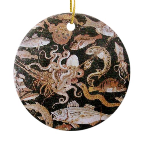 POMPEII COLLECTION / OCEAN - SEA LIFE SCENE CERAMIC ORNAMENT