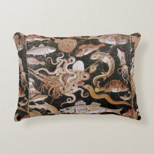 POMPEII COLLECTION / OCEAN - SEA LIFE SCENE DECORATIVE PILLOW