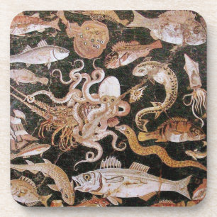 POMPEII COLLECTION / OCEAN - SEA LIFE SCENE DRINK COASTER