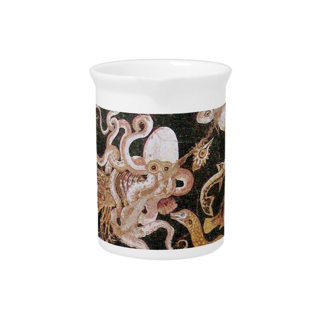 POMPEII COLLECTION / OCEAN - SEA LIFE SCENE DRINK PITCHER (Front)