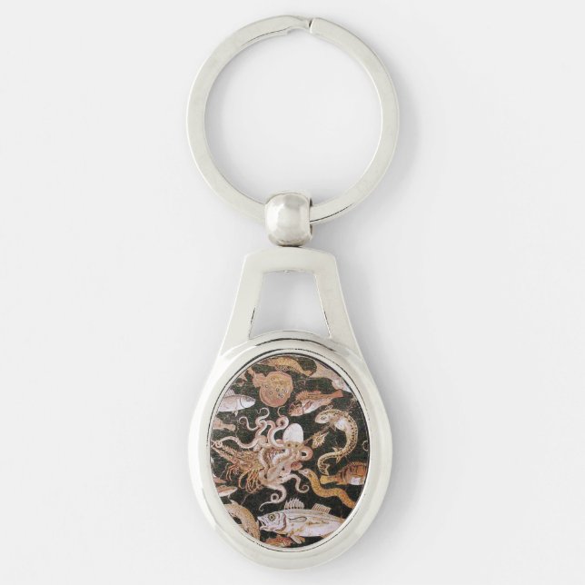 POMPEII COLLECTION / OCEAN - SEA LIFE SCENE KEYCHAIN (Front)