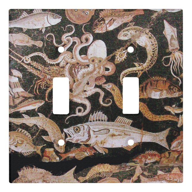 POMPEII COLLECTION / OCEAN - SEA LIFE SCENE LIGHT SWITCH COVER (Front)