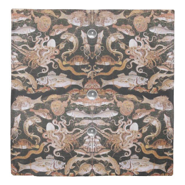 POMPEII COLLECTION/OCEAN - SEA LIFE SCENE Nautical Duvet Cover (Front)