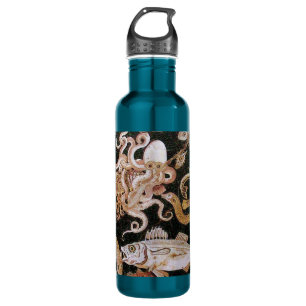 POMPEII COLLECTION / OCEAN - SEA LIFE SCENE,orange Water Bottle