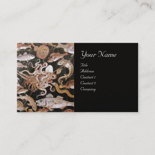 POMPEII COLLECTION  OCEAN _ SEA LIFE SCENE Pearl Business Card