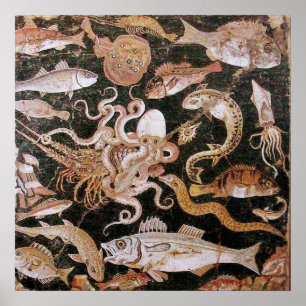 POMPEII COLLECTION / OCEAN - SEA LIFE SCENE POSTER