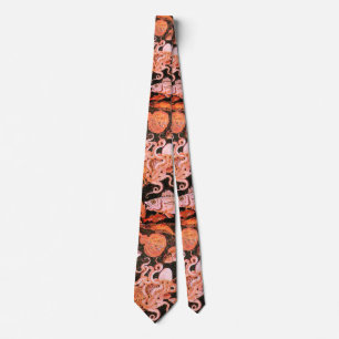 POMPEII COLLECTION / OCEAN - SEA LIFE SCENE Red Neck Tie