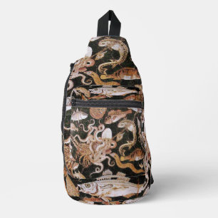 POMPEII COLLECTION / OCEAN - SEA LIFE SCENE SLING BAG