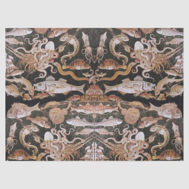 POMPEII COLLECTION / OCEAN - SEA LIFE SCENE TISSUE PAPER (Front)