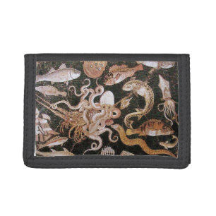POMPEII COLLECTION / OCEAN - SEA LIFE SCENE TRI-FOLD WALLET