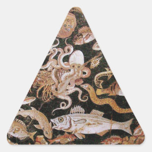 POMPEII COLLECTION / OCEAN - SEA LIFE SCENE TRIANGLE STICKER