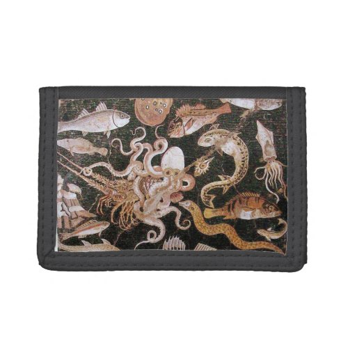 POMPEII COLLECTION  OCEAN _ SEA LIFE SCENE TRIFOLD WALLET