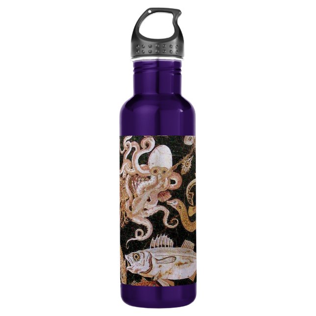 POMPEII COLLECTION / OCEAN - SEA LIFE SCENE WATER BOTTLE (Front)