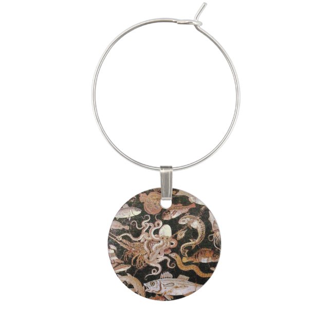 POMPEII COLLECTION / OCEAN - SEA LIFE SCENE WINE CHARM (Front)