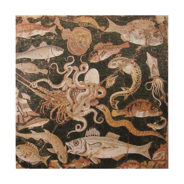 POMPEII COLLECTION / OCEAN - SEA LIFE SCENE WOOD WALL ART (Front)