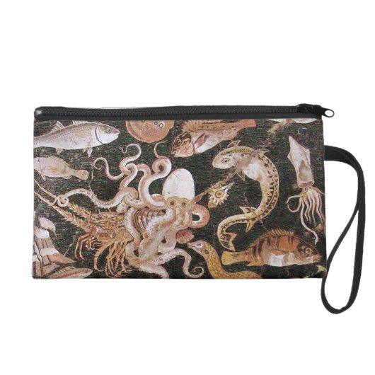 POMPEII COLLECTION / OCEAN - SEA LIFE SCENE WRISTLET PURSE (Front)