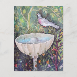 Pompeii Fresco of Pigeon over a Fountain Postcard