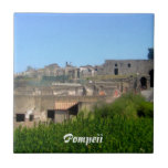 Pompeii Italy Ceramic Tile<br><div class="desc">Beautiful photograph taken on a visit to Pompeii Italy. It highlights only one of the many different views that can be taken there of the architecture and structures that are left there.</div>