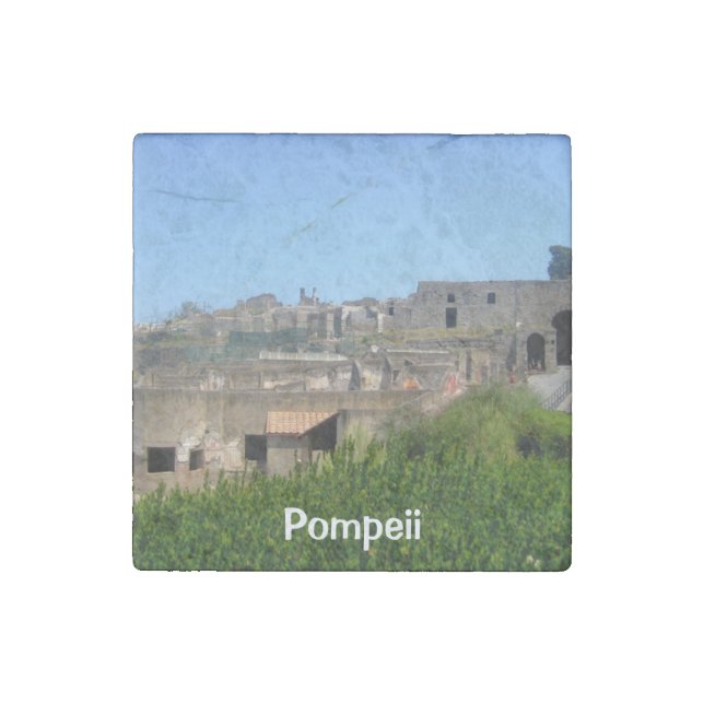 Pompeii Italy Stone Magnet (Front)