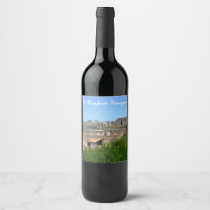 Pompeii Italy Template Wine Label