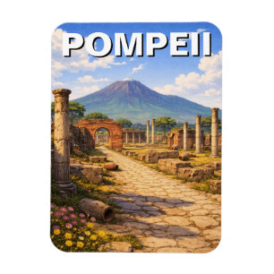 Pompeii Italy Travel Magnet