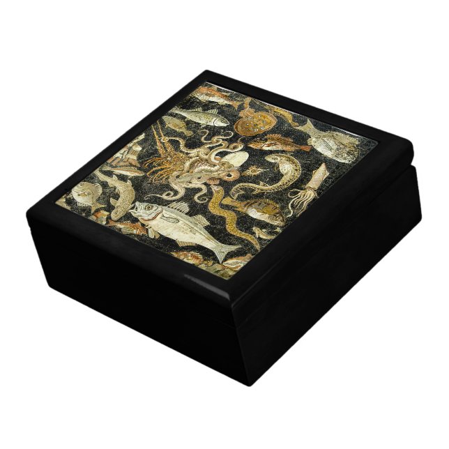 Pompeii Roman Marine Creatures Keepsake Box (Side)