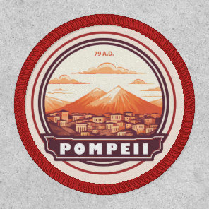 Pompeii Ruins Italy Travel Art Badge