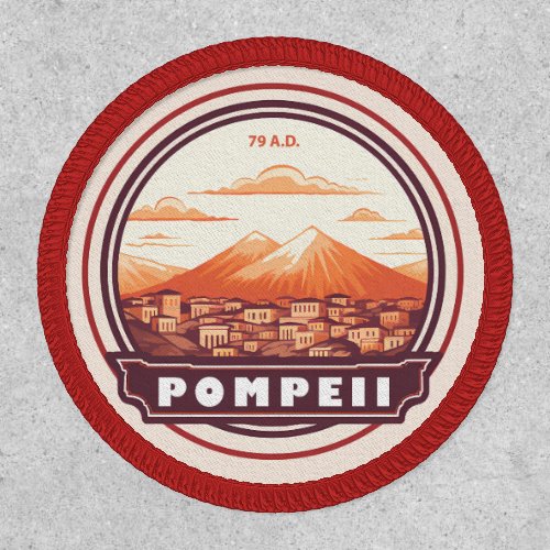 Pompeii Ruins Italy Travel Art Badge