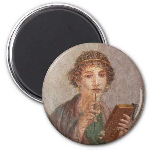 Pompeii Sappho Roman Art Young Woman Stylus Tablet Magnet