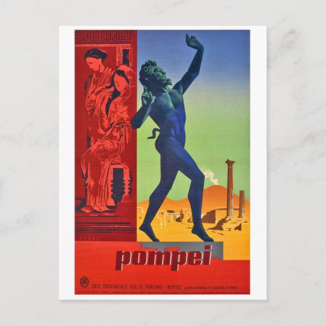 Pompeii Sculptures and Art, Naples, Italy Postcard (Front)