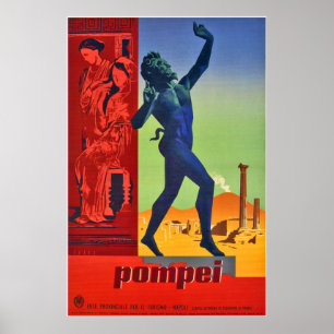 Pompeii Sculptures and Art, Naples, Italy Poster