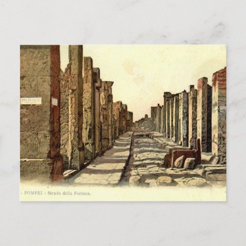 Pompeii Street with stepping stones Postcard