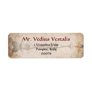 Pompeii-Themed Address Labels