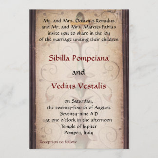 Pompeii-themed Wedding Invitation