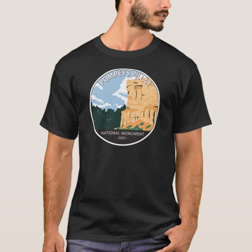 Pompeys Pillar National Monument Montana Vintage T_Shirt