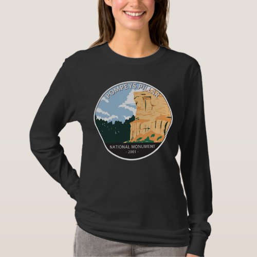 Pompeys Pillar National Monument Montana Vintage T T_Shirt
