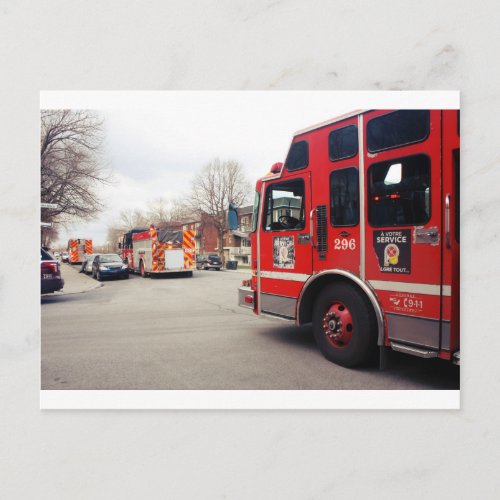Pompiers Postcard