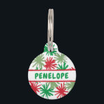 PomPom Pet Tag<br><div class="desc">Embrace a burst of color and joy with the PomPom Pet ID Tag! Adorned with a playful array of pompom-inspired patterns in festive red and green, this tag is perfect for the pet that brings a party wherever they go. The vibrant design reflects a fun-loving personality and a zest for...</div>