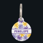 PomPom Pet Tag<br><div class="desc">Dress your pet in the vibrant hues of celebration with our Purple PomPom Pet ID Tag! This tag features an exuberant splash of purple and gold pom-pom patterns, a nod to royal festivities and Mardi Gras parades. It's an excellent choice for pets who carry an air of nobility and love...</div>